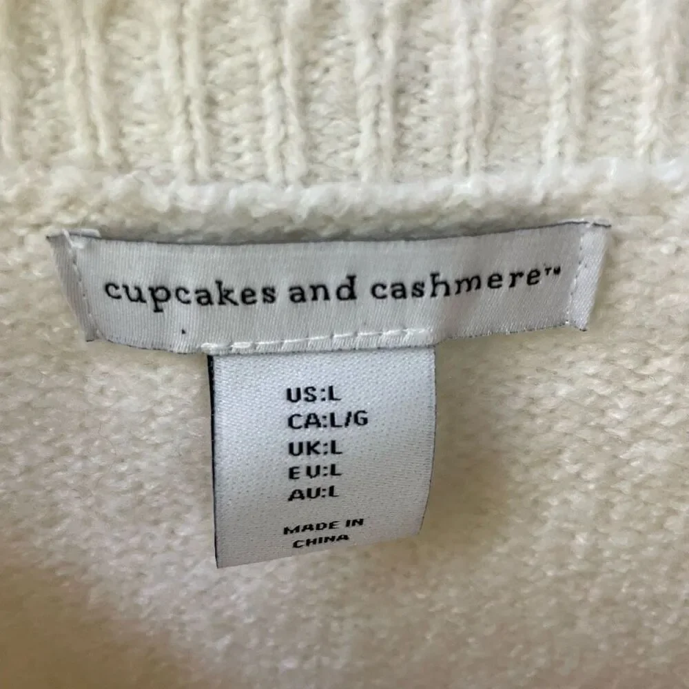 Cupcakes and Cashmere Sweater Pink Ombre Color Block Soft L - Picture 5 of 6